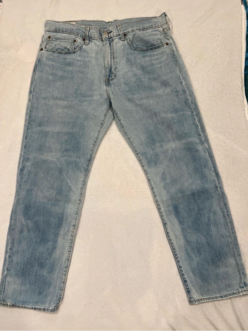 Levi Strauss 502 Regular Tapered Fit Denim Jeans with Leather Patch Size W34 L30 - Picture 3 of 4